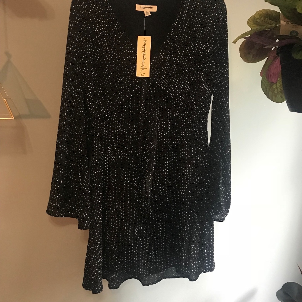 black and white dress